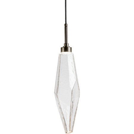 Chilled Clear Glass with Metallic Beige Silver Finish